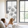 thumbnail image 2 of Black Dandelion Window Privacy Film, Country Modern Minimalist Flower Static Cling UV Sun Blocking Heat Control Window Tint Day and Night, Non-Adhesive One Way Windows Privacy Cover 29.5''x78.7'', 2 of 7
