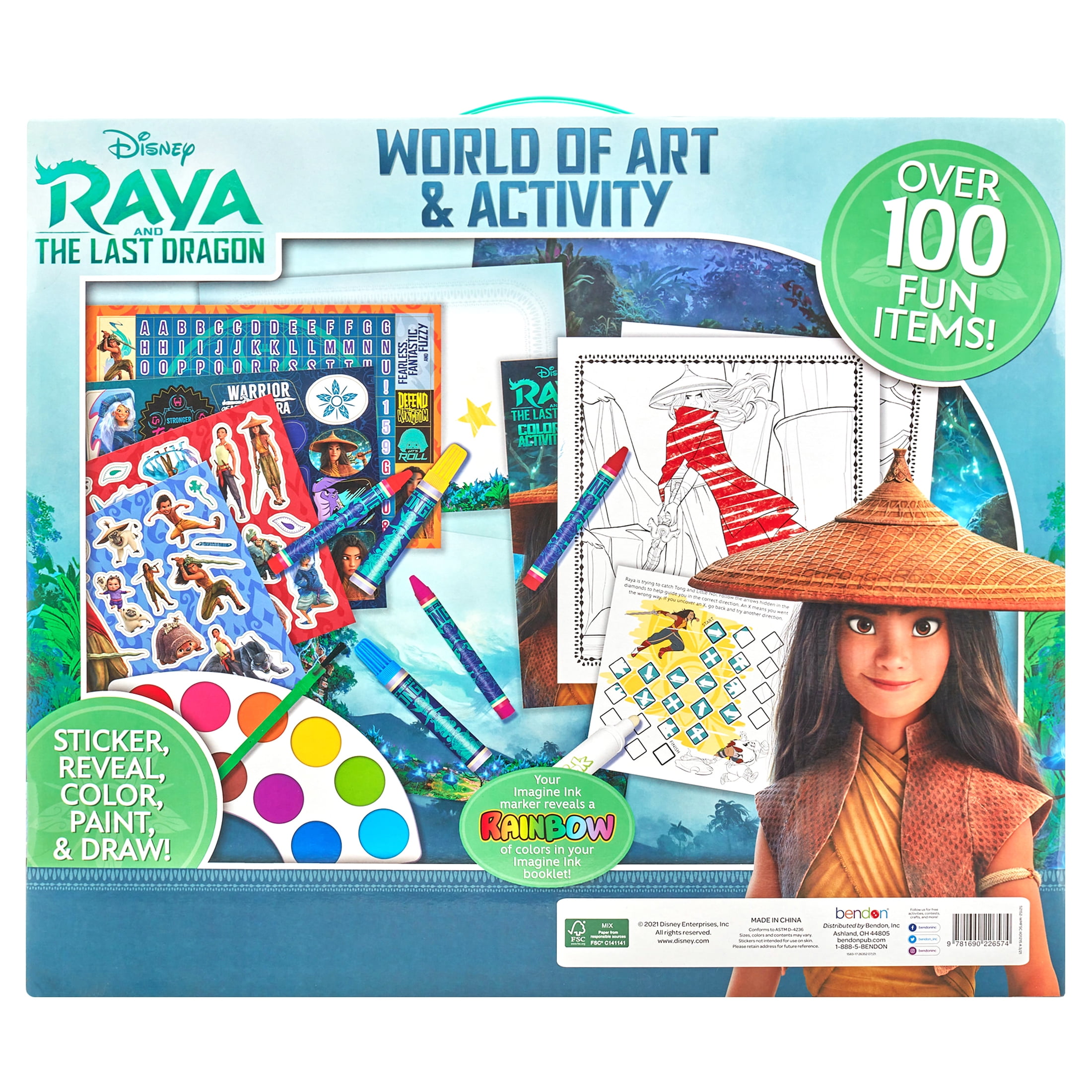Disney's Raya and the Last Dragon World of Art & Activity Kit with an Imagine Ink Book, Child, Unisex