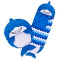 thumbnail image 3 of Happy Nappers: Pillow & Sleepy Sack: Medium - Blue Shark - 54 x 20", 2-In-1: Plush Animal Opens Into Sleeping Bag, Soft Play & Nap Character, Kids 3+, 3 of 13