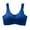 Blue, variant on Womens Sports Bras Yoga Bra Seamless Ice Silk Sleep Bra for Women Wireless Breathable Wide-Strap Sports Tank Top with Gathered Side Support Large Size Comfort Vest