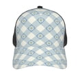 thumbnail image 3 of Lsque Daisy Plaid Blue Printed Trucker Hat - Baseball Cap for Men Women - Breathable Mesh Side, Adjustable Fit - for Casual Wear, 3 of 7