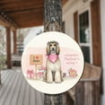 thumbnail image 3 of Happy Mother's Day Afghan Hound Love Dog Mom Heart Flower Round Wood Sign Dog Lover Hanging Wall Home Decor - 12004, 3 of 5
