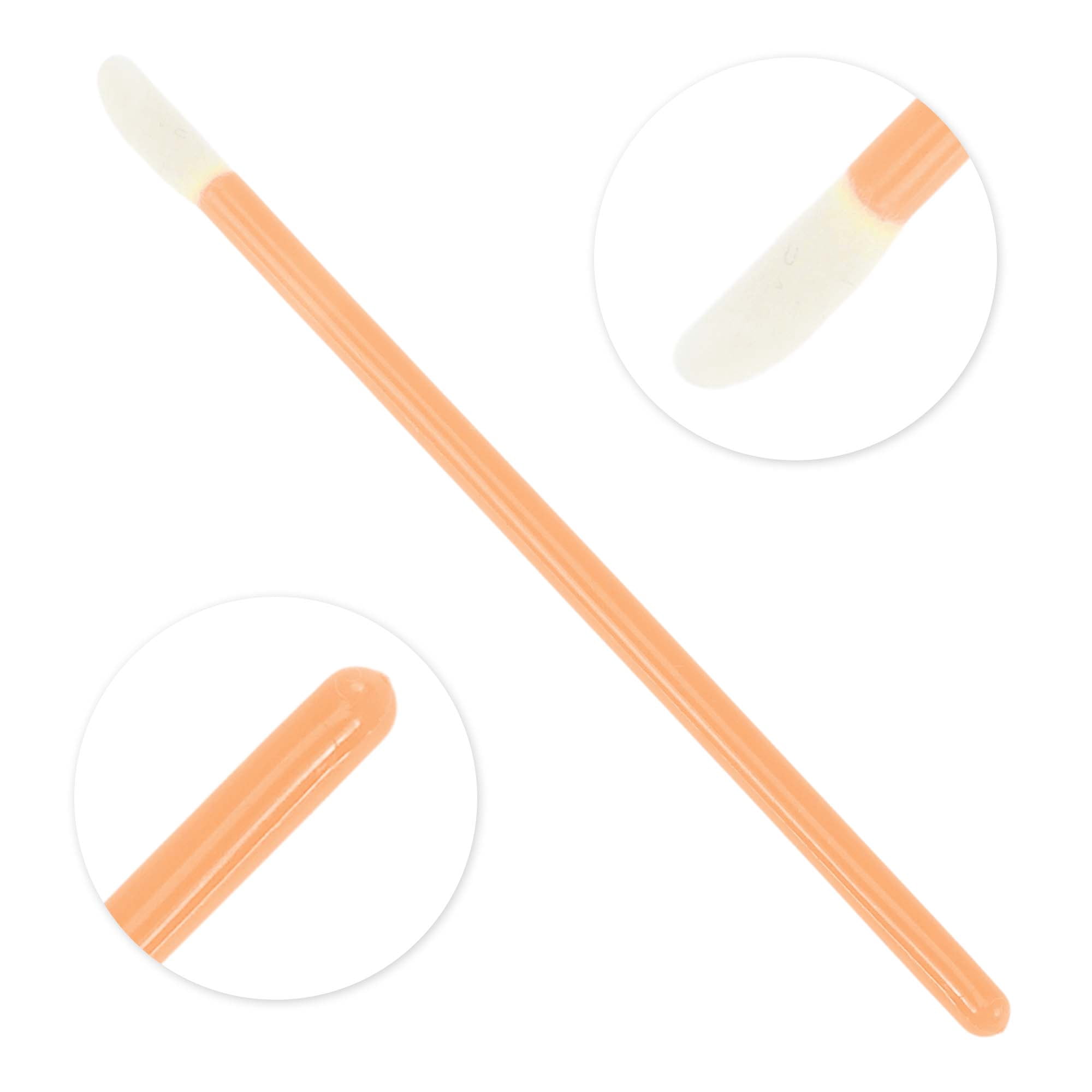 Unique Bargains 50 Pcs Disposable Solid Rod Lip Brush for Daily Makeup Application Orange