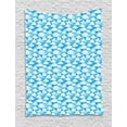thumbnail image 1 of Blue and White Tapestry, Far Eastern Japanese Style Cloud Motifs Swirled Sky Elements, Wall Hanging for Bedroom Living Room Dorm Decor, 60W X 80L Inches, Azure Blue Pale Blue White, by Ambesonne, 1 of 2