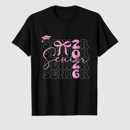 Senior 2026 Shirts Class of 2026 T-Shirt in My Senior Era Causal College Graduation Gifts Teacher Tee Tops