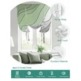 thumbnail image 2 of Modern Abstract, Tie Up Curtains for Windows 45 Inch Length Balloon Curtains Kitchen Adjustable Balloon Window Shade Ombre Sage Green Geometric Line Tie Up Valance Bathroom Curtain Window 34"x45", 2 of 6
