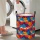 thumbnail image 5 of Balery Colorful Hawaii Palms Cesta de ropa redonda con asas, impermeable, independiente, para ropa, juguetes, dormitorio y familia-Medium, 5 of 6