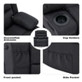 thumbnail image 3 of GAOHAPY Rocker Recliner Chair,360° Swivel Recliner Chair for Adults,Oversized Single Sofa Seat with Cup Holders,Recliner Single Sofa with Side Pocket(Black), 3 of 7