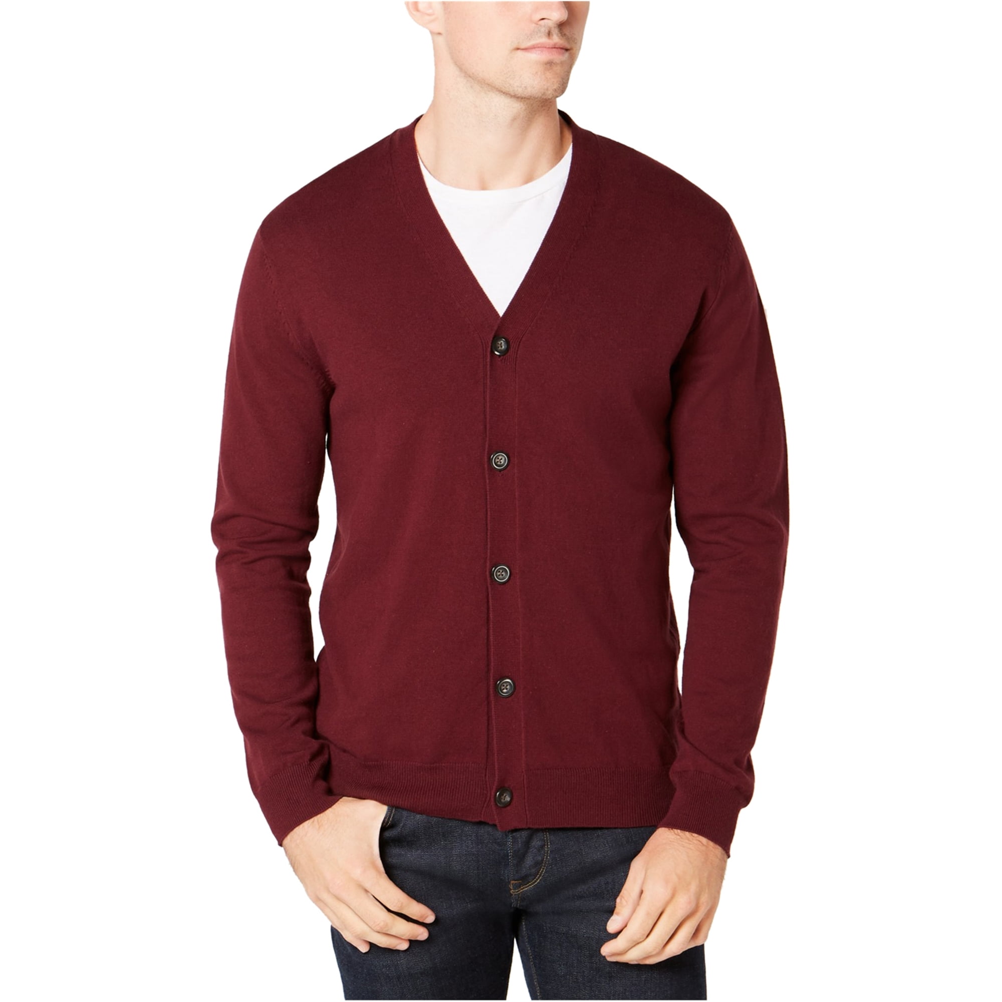 Club Room Mens Ls Cardigan Sweater 