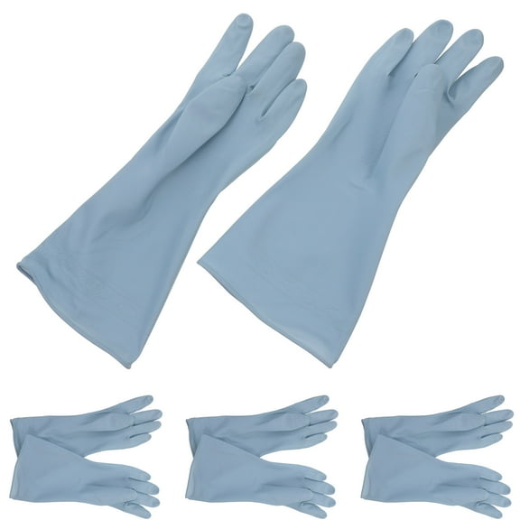 GOOHOCHY  4 Pairs Household Gloves for Washing Dishes Waterproof Rubber