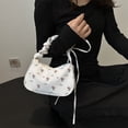 thumbnail image 3 of Bolso Mano Hombro Verano Floral Fruncido Diseñador para Mujer, 3 of 9