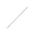 thumbnail image 2 of Sterling Silver Womens Round Diamond Infinity Link Bracelet .01 Cttw, 2 of 2