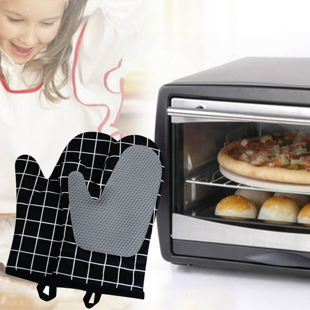 WREESH Kitchen Cooking Microwave Oven Gloves Glove Pot Pad Heat Protection Microwave Oven Supplies