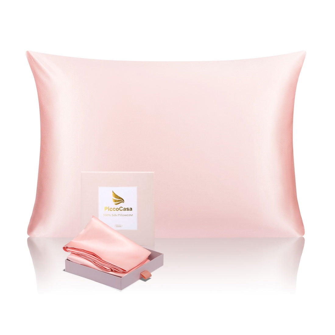 Silk Pillowcase Both Sides 100 Pure 25 Momme Silk Pink Queen Walmart