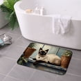 thumbnail image 3 of FJPT Non Slip Flannel Polyester Floor Mat Siamese Cat Design For Bathroom Kitchen Bedroom Decor 16x24 inch, 3 of 5