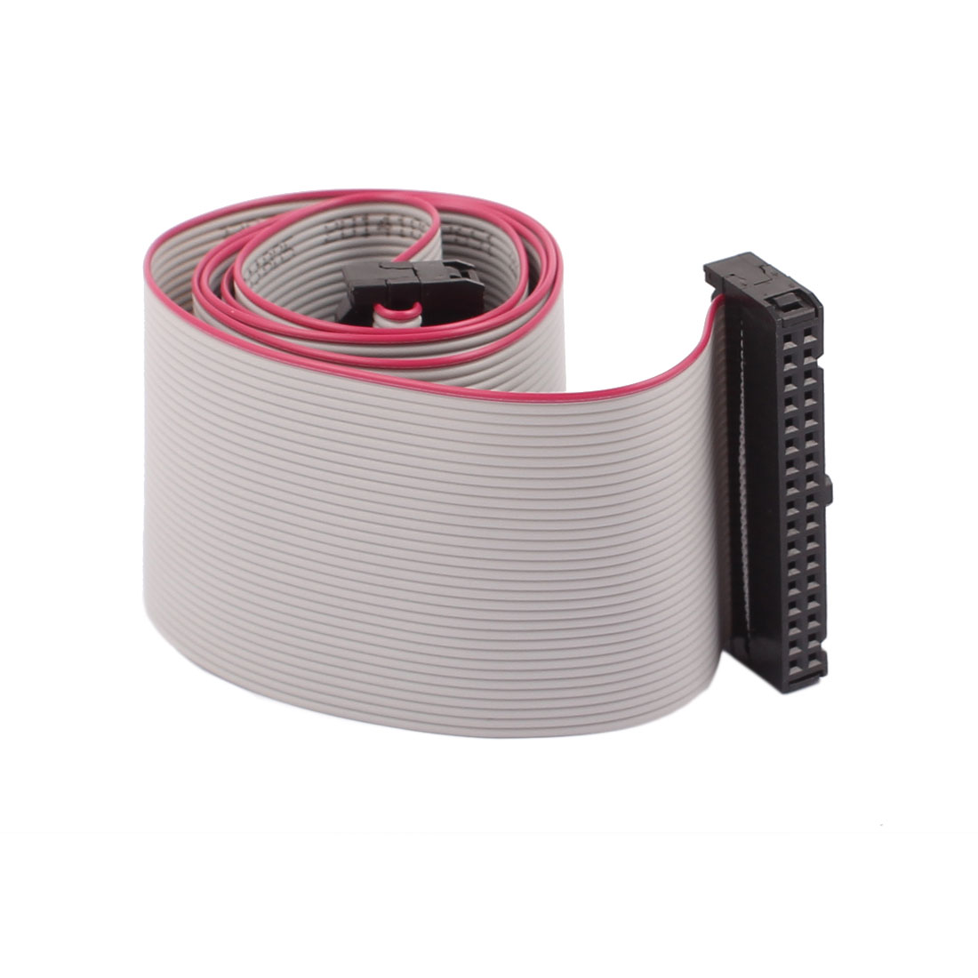 34P 34 Way 2.54mm Pitch F/F IDC Extension Flat Ribbon Cable Gray 66cm