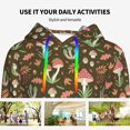 thumbnail image 4 of Daiia Mushrooms and Autumn Pattern Women's Fashion Hoodies & Sweatshirts with Kangaroo Pocket Hooded Sweatshirt with Eye-catching Drawstrings-X-Large, 4 of 7