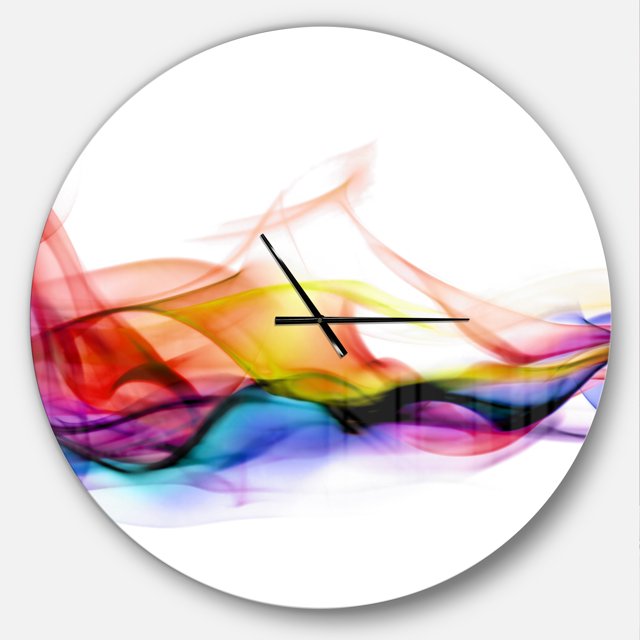 Designart Horloge Murale Moderne 'Abstract Smoke'