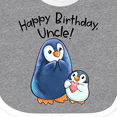 thumbnail image 4 of Inktastic Happy Birthday, Uncle Cute Penguins Boys or Girls Baby Bib, 4 of 4