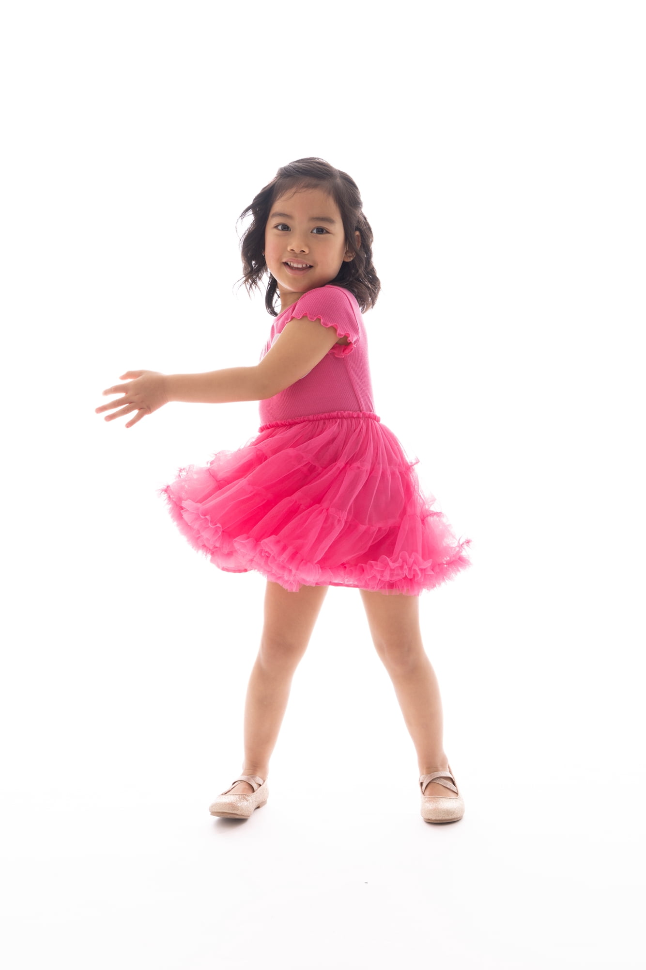 Barbie Toddler Girl Tiered Tutu Dress with Chenille Patch, Sizes 12M-5T
