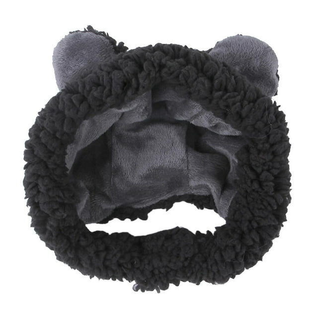 Lindo disfraz de gato sombrero gorro de fiesta orejeras de protección contra el ruido envoltura para la cabeza para animales pequeños gatos medianos a negro Yinane Tocados para gatos