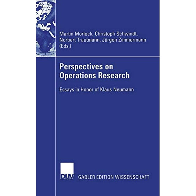 Perspectives sur la Recherche Opérationnelle: Essais en l'Honneur de Klaus Neumann