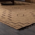thumbnail image 4 of Hauteloom Jame Jute Hallway, Kitchen Runner Rug - Bohemian, Transitional - Tan, Dark Brown, Charcoal - 2'6" x 8', 4 of 11