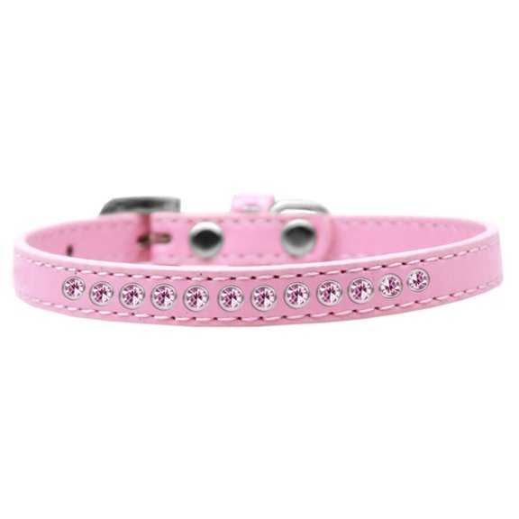 Dog, Puppy Pet Fashion Collar, "Light Pink Crystal Rimsets"