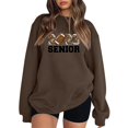 thumbnail image 1 of Bmisegm Chandail en Molleton Surdimensionné pour Femmes Imprimé Baseball Manches Longues Col Rond Chandail Décontracté Mode Chandail en Molleton Décontracté pour Femmes Marron m, 1 of 3