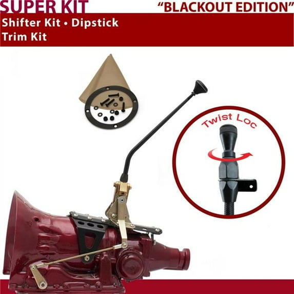 American Shifter TH350 Shifter Kit Black 12 in. Trim Kit Dipstick for D9C1F