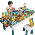 thumbnail image 4 of Compatible con bloques de construcción de partículas grandes Lego, juguete de bricolaje, mesa de bloques de construcción multifuncional para niños, mesa de estudio ensamblada con, 4 of 4