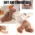 thumbnail image 3 of Goose down Knee Socks for Christmas, Winter Warm Long Fuzzy Thigh High Socks, Christmas Plush Knee High Sock, 3 of 8