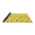 thumbnail image 2 of Ahgly Company Indoor Rectangle Solid Yellow Modern Area Rugs, 5' x 7', 2 of 4