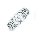 thumbnail image 3 of Stackable Iconic Cut Love Hearts Knot Oxidized Ring Band 925 Sterling Silver Size 11, 3 of 5