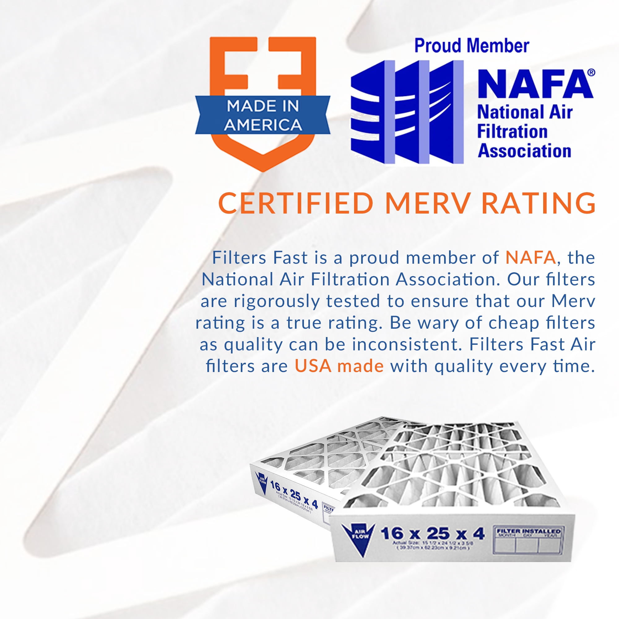 Filters Fast Compatible Replacement for Carrier GAPCCCAR1625 HVAC AC Air Filter MERV 15, 1 Pack