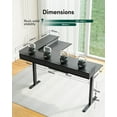 thumbnail image 4 of DESINO L Shaped Standing Desk, 63 inch Electric Height Adjustable Home Office Desk with Drawers, Large Ergonomic Computer Desk with Reversible Tabletop, 2 Memory Height Settings, Black, 4 of 8
