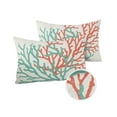 thumbnail image 2 of Ocean Teal and Orange Sea Coral on Linen Outdoor Pillow Covers Set of 2,Decorative Waterproof Throw Pillow Case,Nautical Abstract Marine Life Cotton Linen Soft Cozy Cushion Pillowcases, 2 of 7