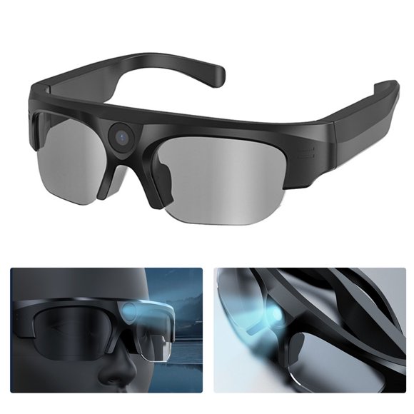 Gafas de sol deportivas Bling Bling con cámara inalámbrica y audio estéreo para grabación de video