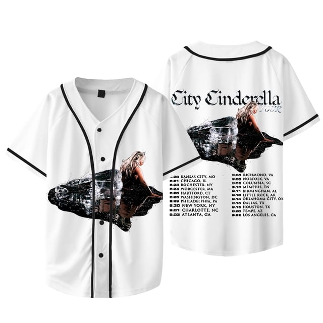 JT Rappeur 2024 Tour Merch Veste de Baseball Été Femmes Hommes Mode HipHop T-Shirts à Manches Courtes, style 3,m