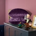 thumbnail image 3 of Deconovo Square Crushed Velvet Pillow Covers for Bed Soft Throw Pillow Covers Pack of 2 Dark Purple 24 x 24 inch, 3 of 7