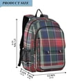 thumbnail image 2 of FORMRS School Backpack 17" Student Travel Bag with Laptop Compartment, Warm Tartan Mosaic, 2 of 7
