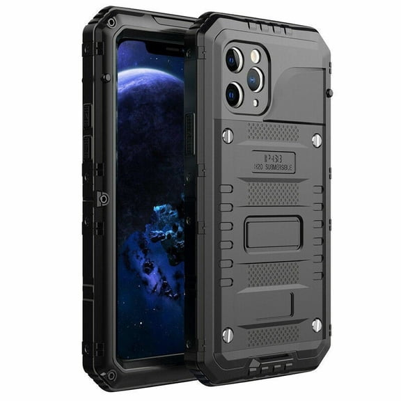Waterproof Heavy Duty Glass Shockproof Aluminum Metal Rugged Cover Case For iPhone 16 15 14 13 12 Pro Max & Plus