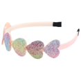 thumbnail image 4 of Diademas de arcoíris 8 Uds. Diadema dulce para niños, diademas para niñas con estampado de lentejuelas, diadema de sirena con corazón, piezas para el cabello para niños, 4 of 5