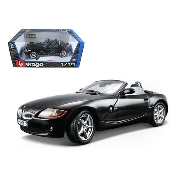 BMW Z4 Black 1/18 Diecast Model Car by Bburago