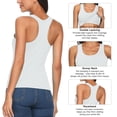 thumbnail image 2 of Women's Camisole with Shelf Bra Tank Tops for Layering Stretch Casual Undershirts Wider Strap, 2 of 5