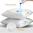 thumbnail image 4 of Eucalyptus Leaves Throw Pillow Covers 18x18 Inch Set of 2, Spring Botanical Pastoral Watercolor Waterproof Outdoor Pillow Covers, Decorative Cushion Pillowcases for Couch, Sofa, Bed, Garden, Patio, 4 of 9