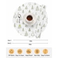 thumbnail image 6 of 15 Inch Round Placemats Set of 6, Christmas Tree Non Slip Heat Insulation PP Table Mats, Xmas Green Cartoon Tree Snowflakes Winter Holiday Washable Place Mats for Kitchen Dining Party Table Decor, 6 of 7