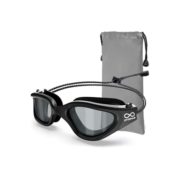 Swim Goggles, Polarized Adult Swimming Goggles Bungee Strap No Hair Pulling Anti-fog Pool Goggles for Men Women