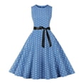 thumbnail image 1 of IDALL Robes de Bal, Robes Formelles Femmes Robes de Cocktail Vintage 2023 Robe de Fête de Thé Robe d'Invité de Mariage Robe de Graduation, Robes Fluides, Robes de Petite Taille Robe Bleue S, 1 of 8
