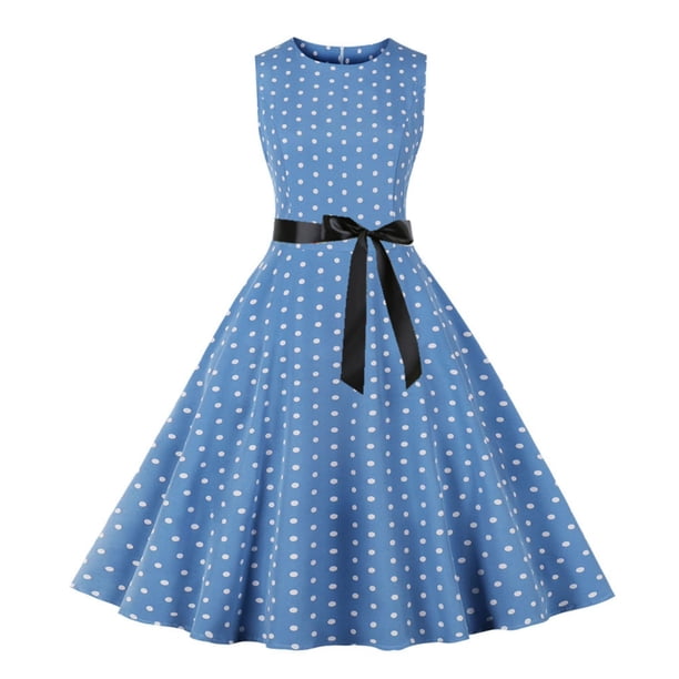 WILLBEST Vestidos Casuales para Mujer, Vestidos Vintage con Curvas para Mujer, Vestido de Fiesta de Té 2023, Vestido de Invitados de Boda Extra Grande